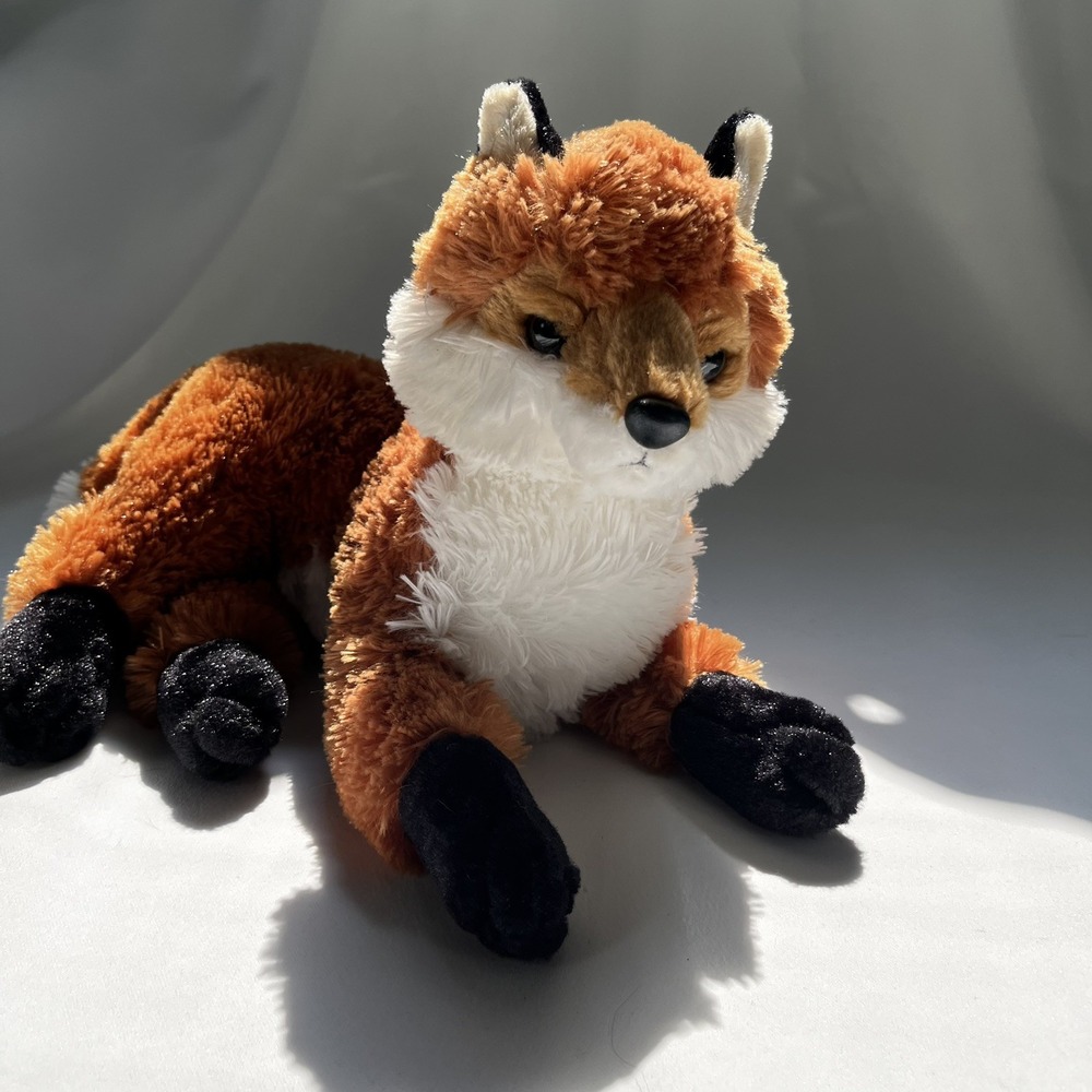 Aurora World Flopsie "Sly Fox" 12" Plush Stuffed Animal (Model 31450) Laying Fox
